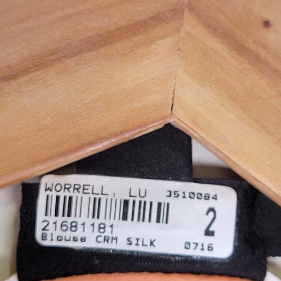 DKNY Orange Silk Blouse, Size M - Picture 4 of 7